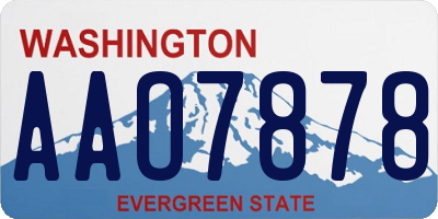 WA license plate AAO7878