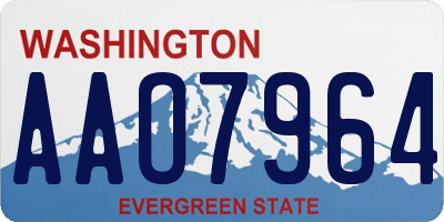 WA license plate AAO7964
