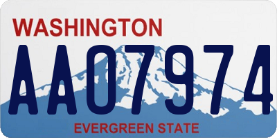 WA license plate AAO7974