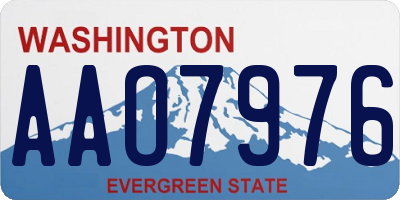 WA license plate AAO7976