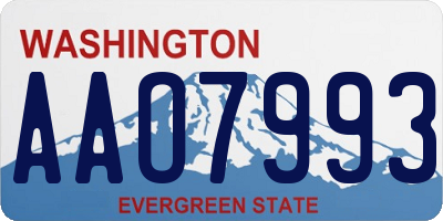 WA license plate AAO7993