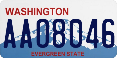 WA license plate AAO8046