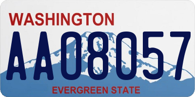 WA license plate AAO8057