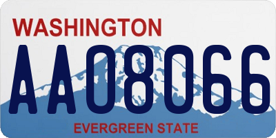 WA license plate AAO8066