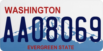 WA license plate AAO8069