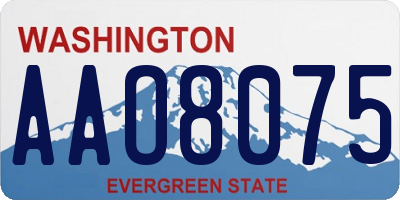 WA license plate AAO8075