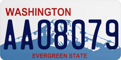 WA license plate AAO8079
