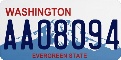 WA license plate AAO8094