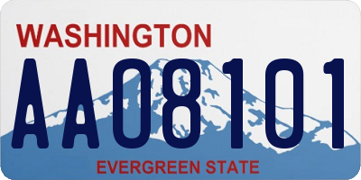 WA license plate AAO8101