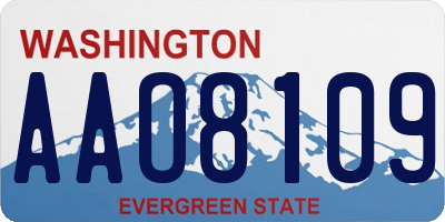 WA license plate AAO8109