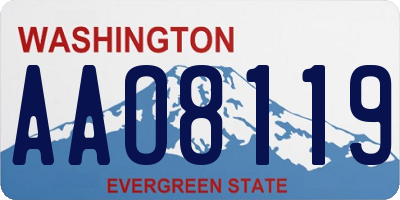 WA license plate AAO8119
