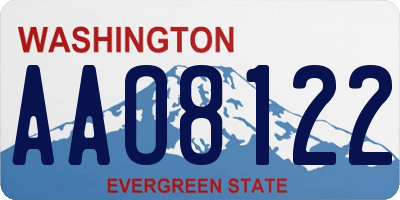 WA license plate AAO8122
