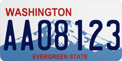 WA license plate AAO8123