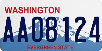 WA license plate AAO8124