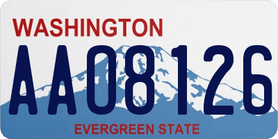 WA license plate AAO8126