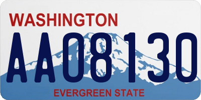 WA license plate AAO8130