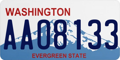 WA license plate AAO8133