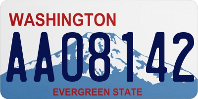 WA license plate AAO8142