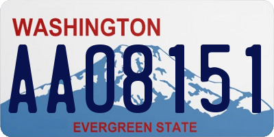 WA license plate AAO8151
