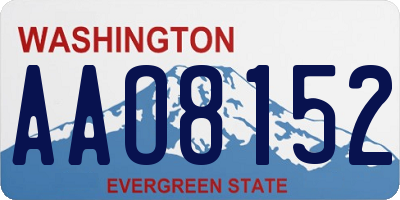 WA license plate AAO8152