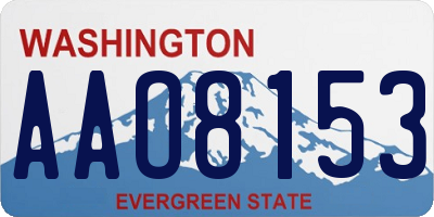 WA license plate AAO8153