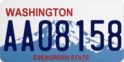 WA license plate AAO8158