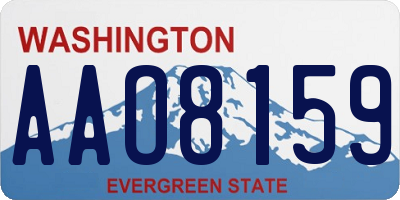 WA license plate AAO8159