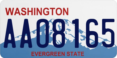 WA license plate AAO8165
