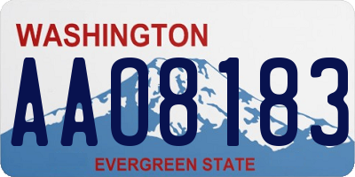 WA license plate AAO8183