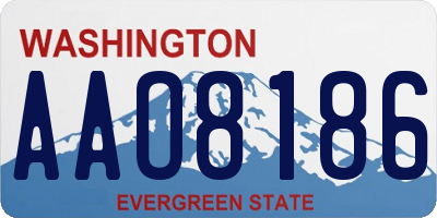 WA license plate AAO8186