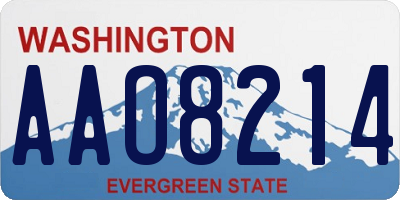 WA license plate AAO8214