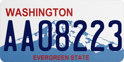 WA license plate AAO8223