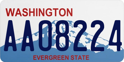 WA license plate AAO8224
