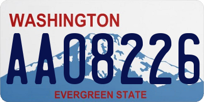 WA license plate AAO8226