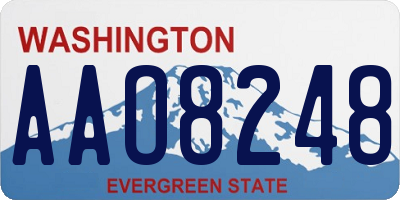 WA license plate AAO8248