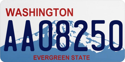 WA license plate AAO8250