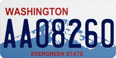 WA license plate AAO8260