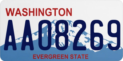 WA license plate AAO8269