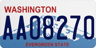 WA license plate AAO8270