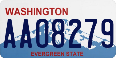 WA license plate AAO8279