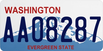 WA license plate AAO8287