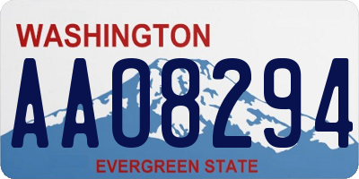 WA license plate AAO8294