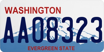 WA license plate AAO8323