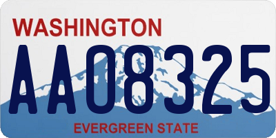 WA license plate AAO8325