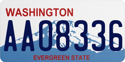 WA license plate AAO8336