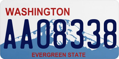 WA license plate AAO8338