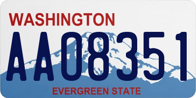 WA license plate AAO8351