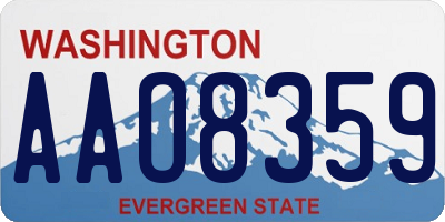 WA license plate AAO8359