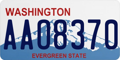 WA license plate AAO8370