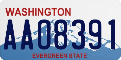 WA license plate AAO8391